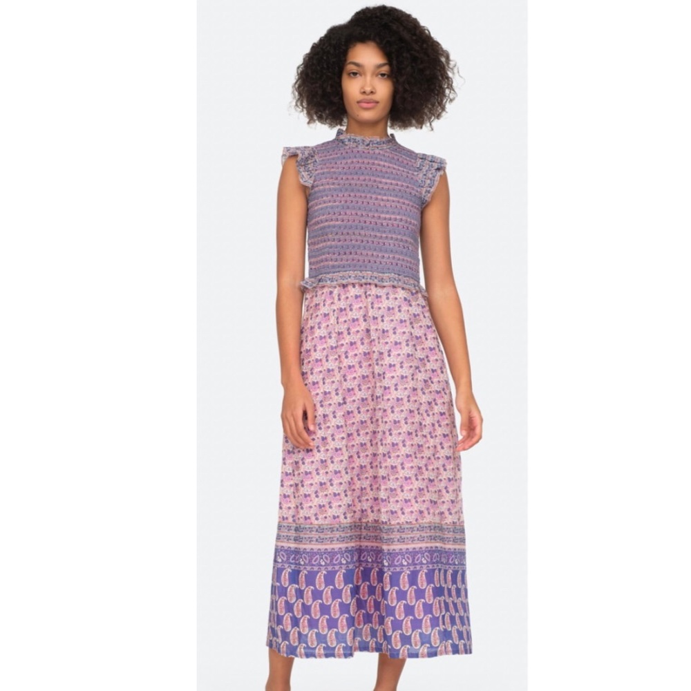 Sea New York Purple and Pink Midi Dress